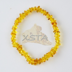Amber bracelet dark yellow color beads